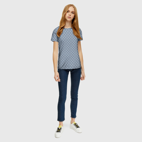 Женская футболка 3D с принтом Цветущая поляна, вид сбоку #3