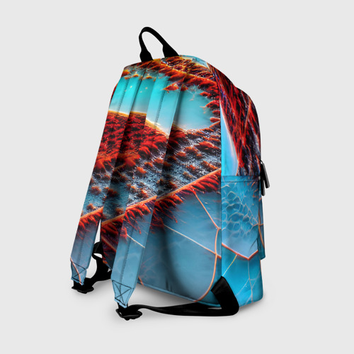 Рюкзак 3D с принтом Крыло стрекозы крупная текстура, вид сзади #1