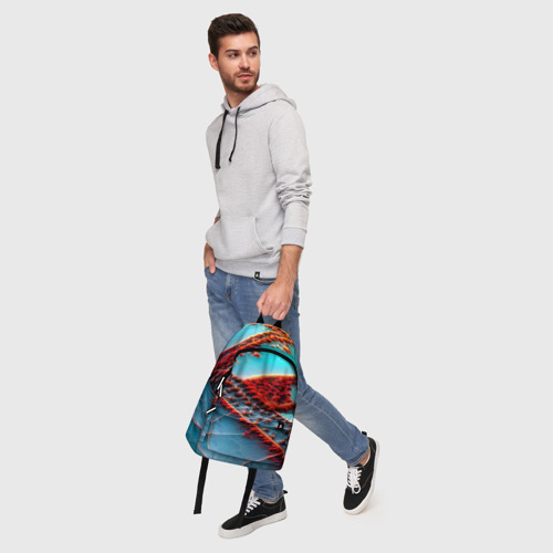 Рюкзак 3D с принтом Крыло стрекозы крупная текстура, фото #5