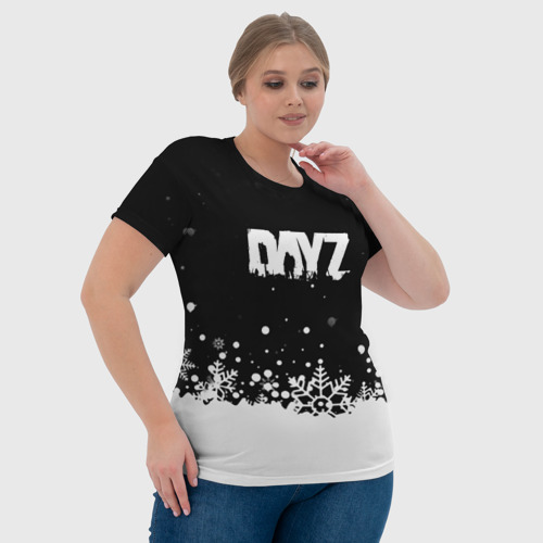 Женская футболка 3D Dayz снежинки, цвет 3D печать - фото 6