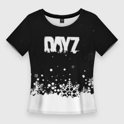 Женская футболка 3D Slim Dayz снежинки