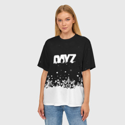 Женская футболка oversize 3D Dayz снежинки - фото 2