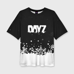 Женская футболка oversize 3D Dayz снежинки