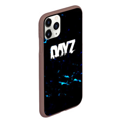 Чехол для iPhone 11 Pro Max матовый Dayz текстура краски голубые - фото 2