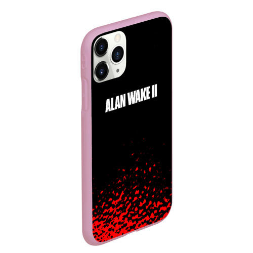Чехол для iPhone 11 Pro Max матовый Alan wake писатель гейм краски, цвет розовый - фото 3