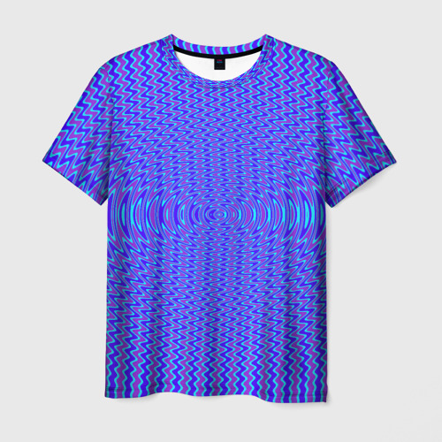Мужская футболка 3D Волнистый неоновый с эффектом, цвет 3D печать