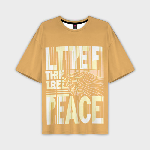 Мужская футболка oversize 3D Let there be peace, цвет 3D печать