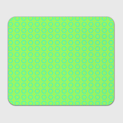 Прямоугольный коврик для мышки Неоновый салатовый с шестигранниками циан