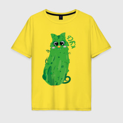 Котогурчик мальчик – Мужская футболка хлопок Oversize с принтом купить со скидкой в -16%