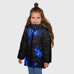 Зимняя куртка для девочек 3D Неоновый синий - фото 2