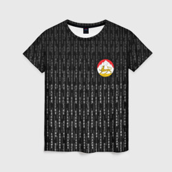 Женская футболка 3D Осетия Алания герб на спине