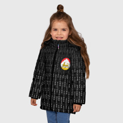Зимняя куртка для девочек 3D Осетия Алания герб на спине - фото 2