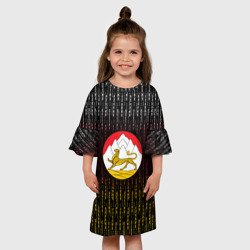 Детское платье 3D Герб Осетии на фоне надписей - фото 2
