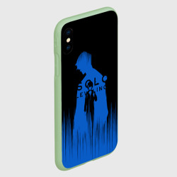 Чехол для iPhone XS Max матовый Sung Jin Woo blue Shadow - фото 2