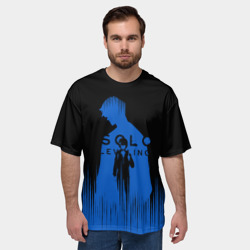 Мужская футболка oversize 3D Sung Jin Woo blue Shadow - фото 2