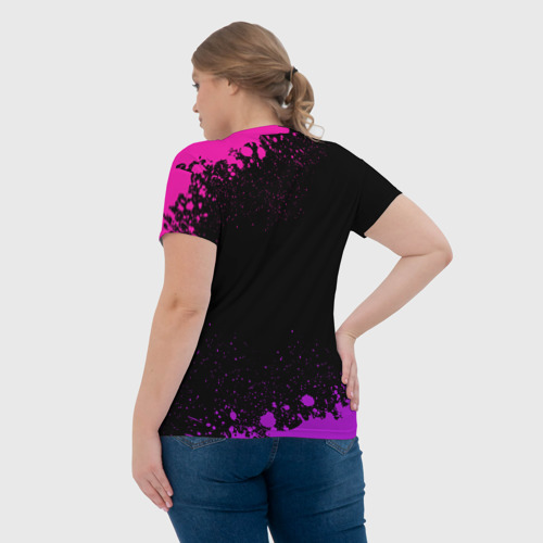 Женская футболка 3D с принтом Оксана: с очень большой буквы, вид сзади #2