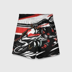 Детские спортивные шорты 3D Мото-кросс