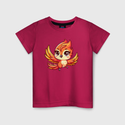 Милый мультяшный феникс – Детская футболка хлопок с принтом купить со скидкой в -20%