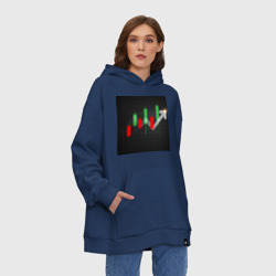 Худи SuperOversize хлопок Trading  со смыслом  - фото 2