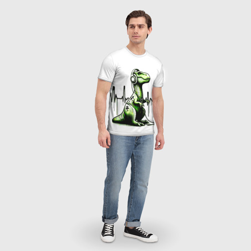 Мужская футболка 3D Брутальный меломан, цвет 3D печать - фото 5