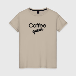 Женская футболка хлопок Coffee queen