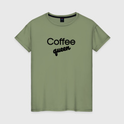 Женская футболка хлопок Coffee queen