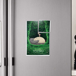 Плакат с принтом Мэй и Тоторо для любого человека, вид спереди №4. Цвет основы: белый