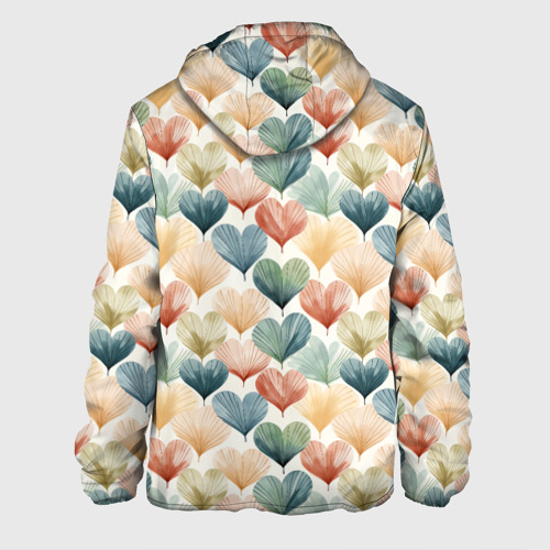 Мужская куртка 3D Разноцветные нарисованные сердечки, цвет 3D печать - фото 2
