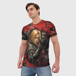 Мужская футболка 3D Edward Elric - Fullmetal Alchemist - фото 2