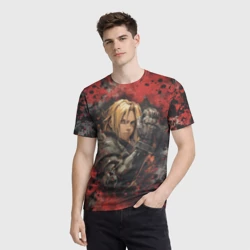 Мужская футболка 3D Edward Elric - Fullmetal Alchemist - фото 2