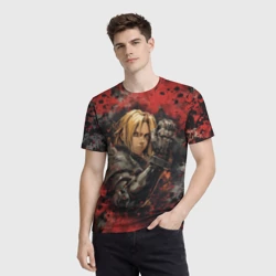 Мужская футболка 3D Edward Elric - Fullmetal Alchemist - фото 2