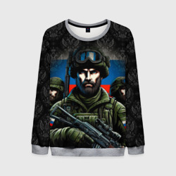 Мужской свитшот 3D Русский   солдат