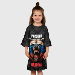 Детское платье 3D Я русский медведь - фото 2
