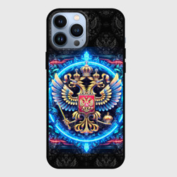 Яркий неоновый герб России – Чехол для iPhone 13 Pro Max с принтом купить