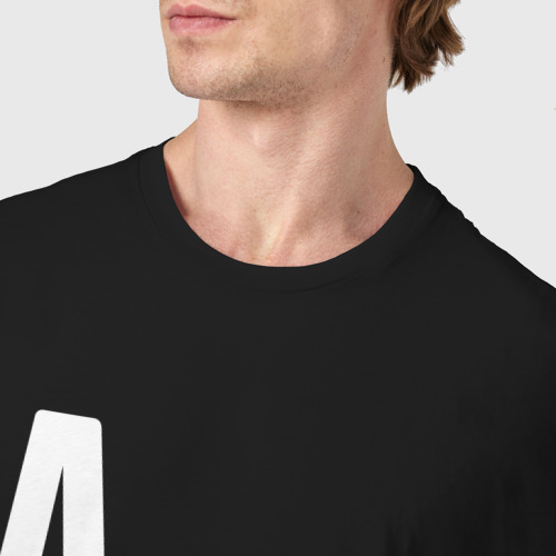 Мужская футболка хлопок Анатолий мужчина с очень большой буквы, цвет черный - фото 6