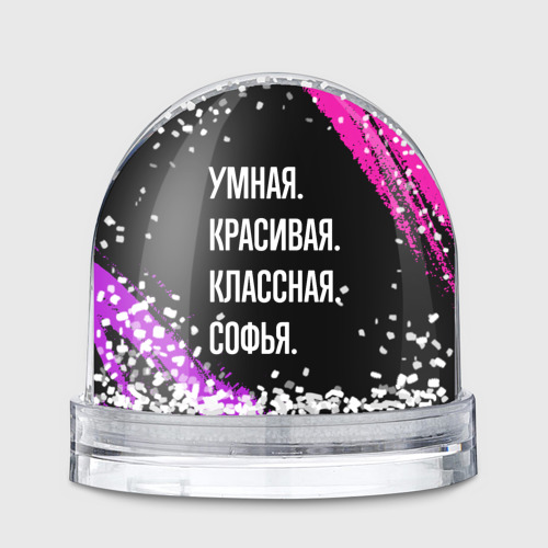 Игрушка Снежный шар Умная, красивая классная: Софья