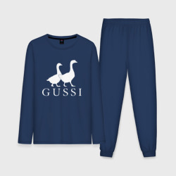 Мужская пижама с лонгсливом хлопок Gussi goose