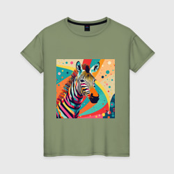 Неправильная зебра – Женская футболка хлопок с принтом купить со скидкой в -20%