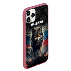 Чехол для iPhone 11 Pro Max матовый Russian wolf - фото 2