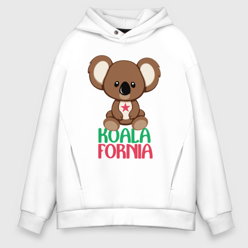 Мужское худи Oversize хлопок Koalafornia, цвет белый