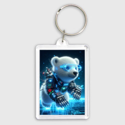 Брелок прямоугольный 35*50 Кибер медвежонок - милашка