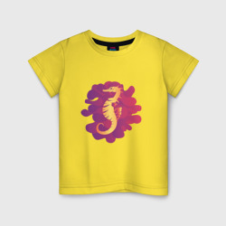 Детская футболка хлопок Яркий морской конёк