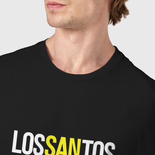 Мужская футболка хлопок Grand Theft Auto Los Santos San Andreas, цвет черный - фото 6