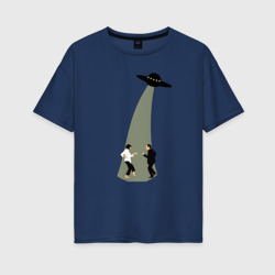 Женская футболка хлопок Oversize Криминальное чтиво танец НЛО