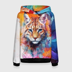 Женская толстовка 3D Живописная рысь