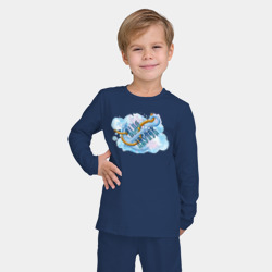 Детская пижама с лонгсливом хлопок Ancor Blue - фото 2