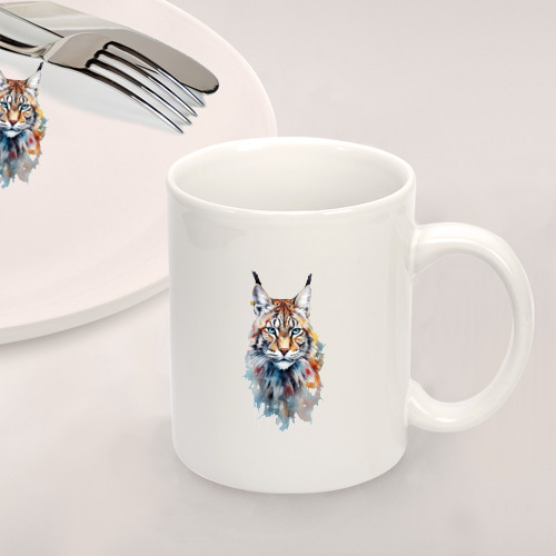 Набор: тарелка + кружка Благородная рысь - фото 2