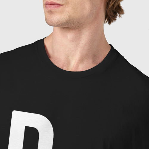 Мужская футболка хлопок Влад мужчина с очень большой буквы, цвет черный - фото 6