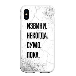 Чехол для iPhone XS Max матовый Извини некогда - сумо, пока