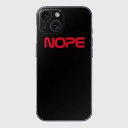 Чехол для iPhone 15 силиконовый с защитой камеры Nope - NASA